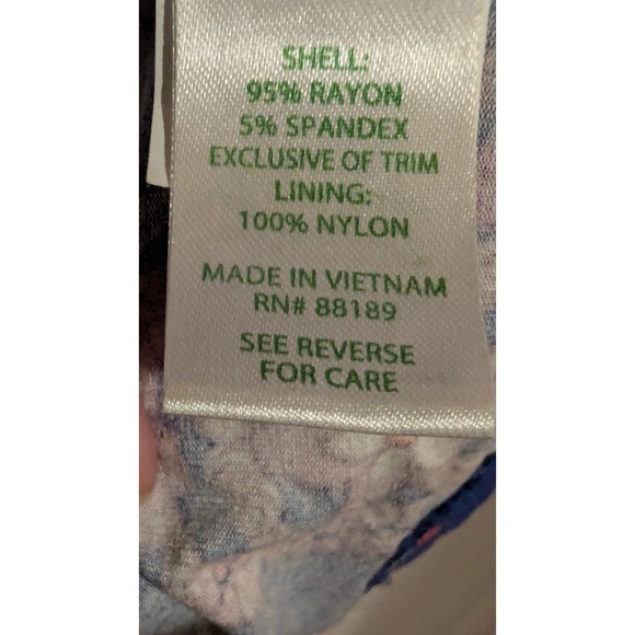 Lilly Pulitzer Dress M‎ Blue Orange Floral Print Sleeveless Casual Sun - Picture 4 of 6